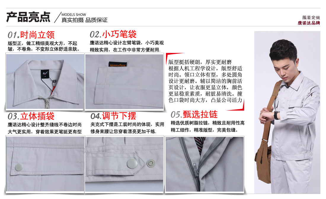 工服套装卖点及小细节展示图